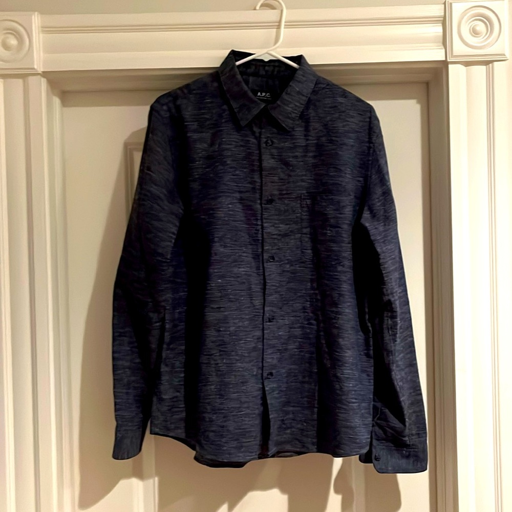 A.P.C. Men’s Medium denim/chambray dress shirt